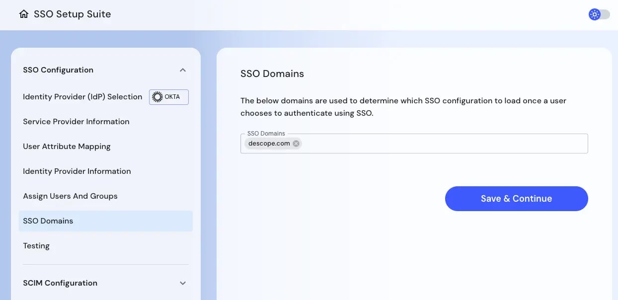 SSO Domains