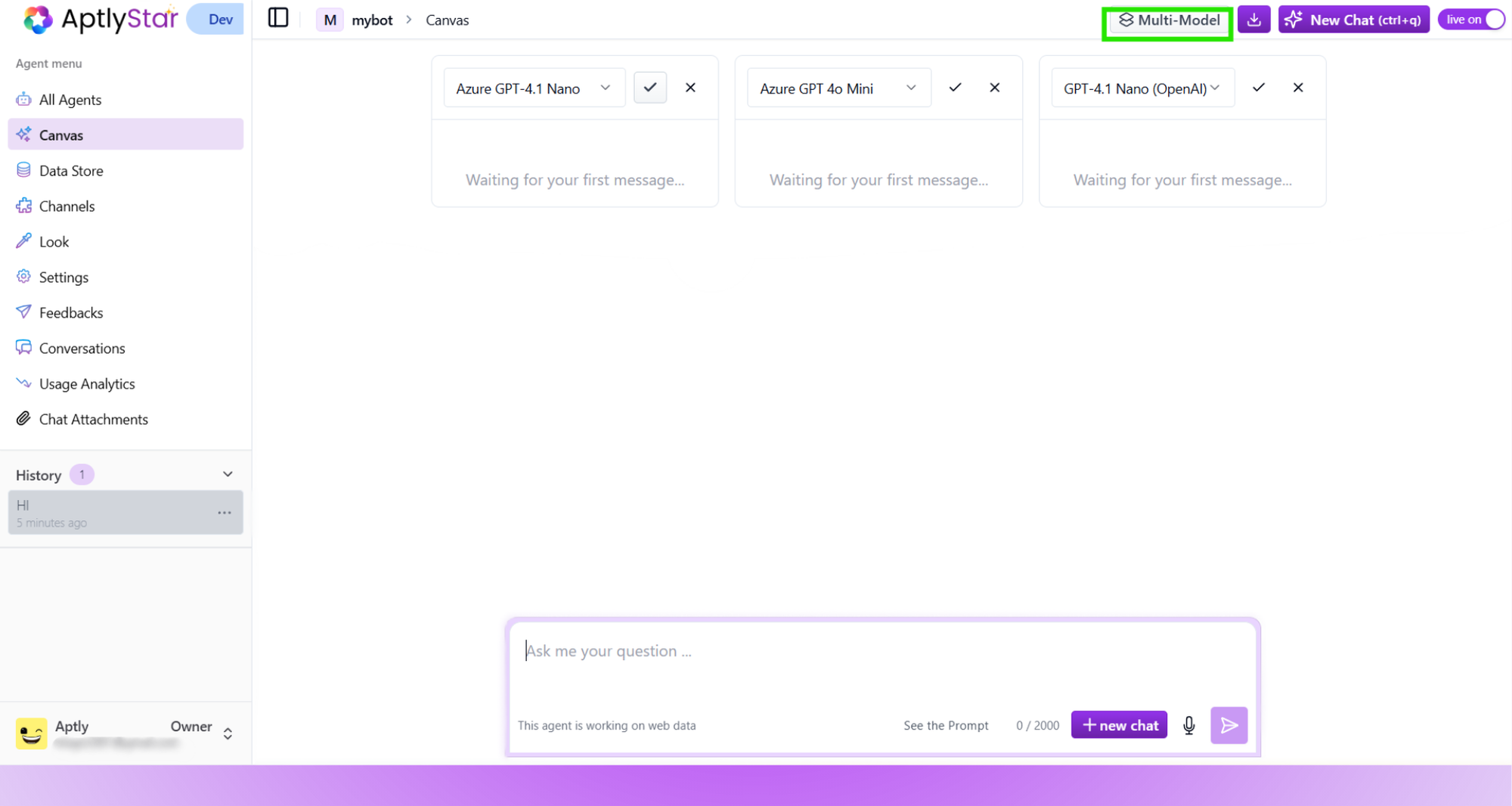 Multi-Model Comparison View