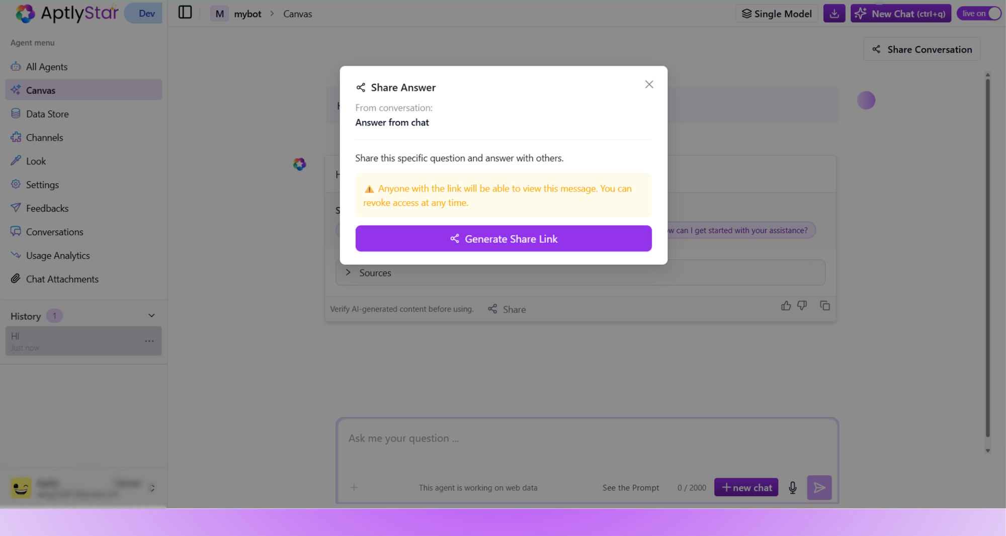 Share Individual Message