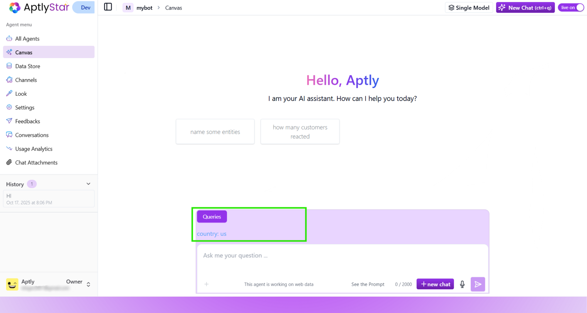 Param Visible to User