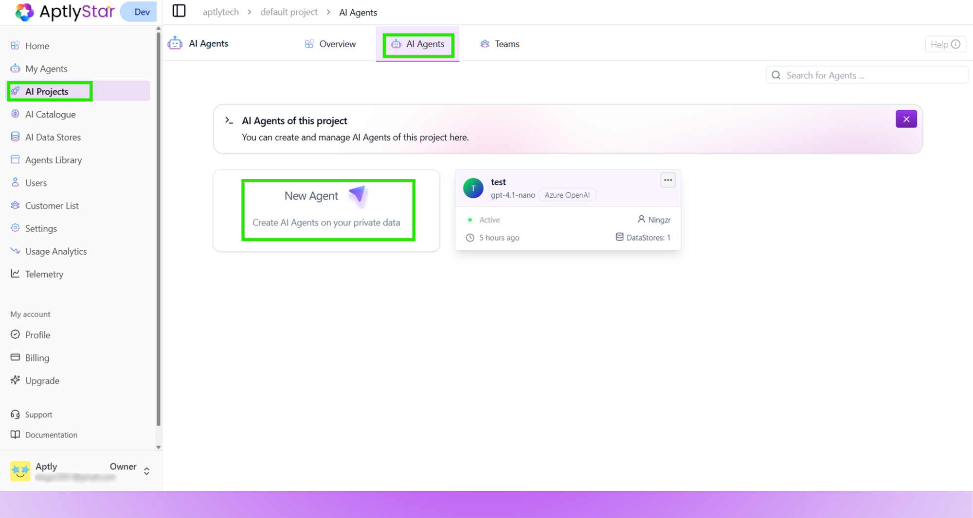 Agent Listed Under Data Store