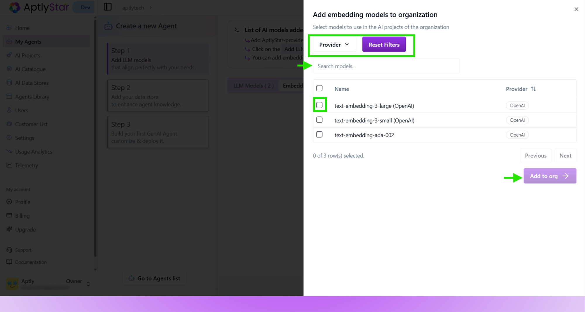 Select Embedding Model