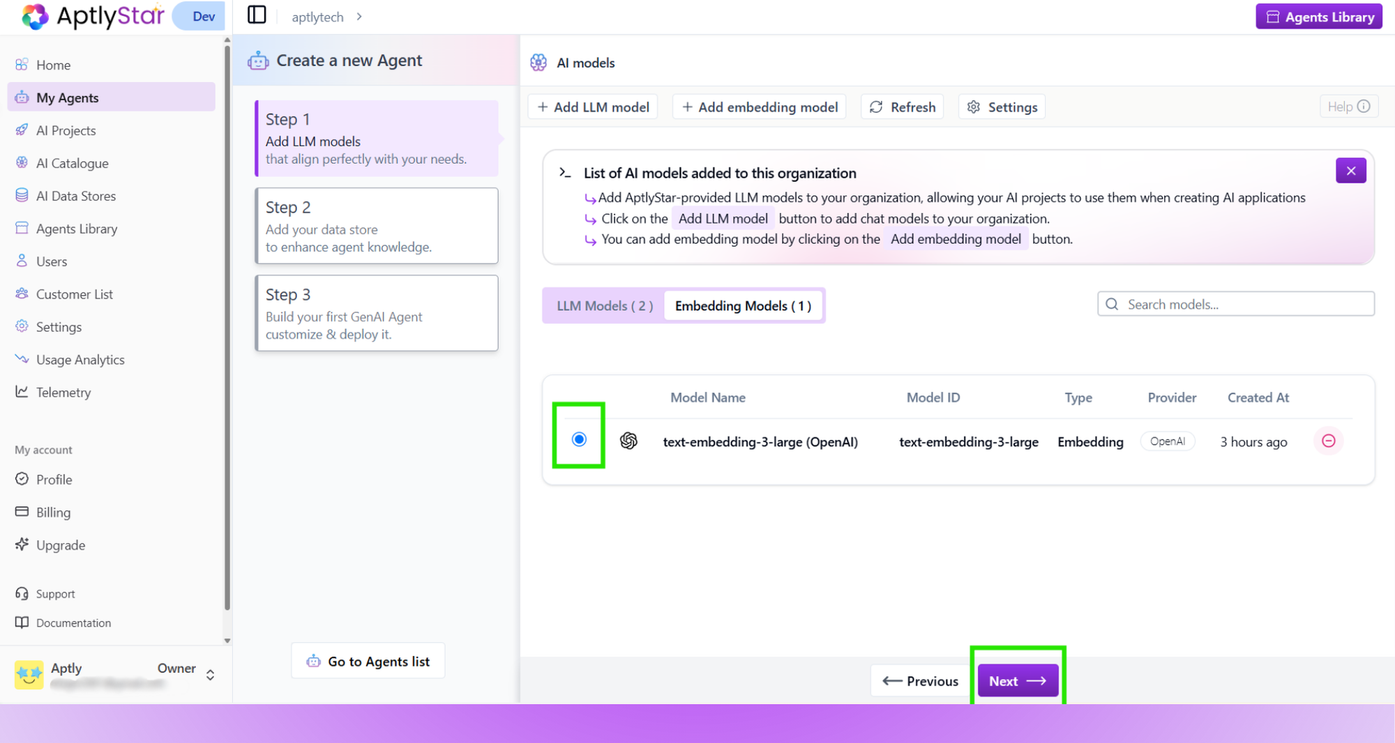 Pick Embedding Model