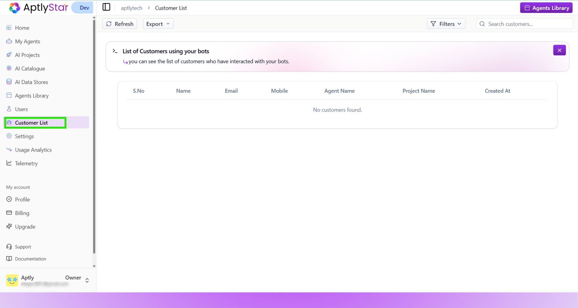 Customer Table Overview