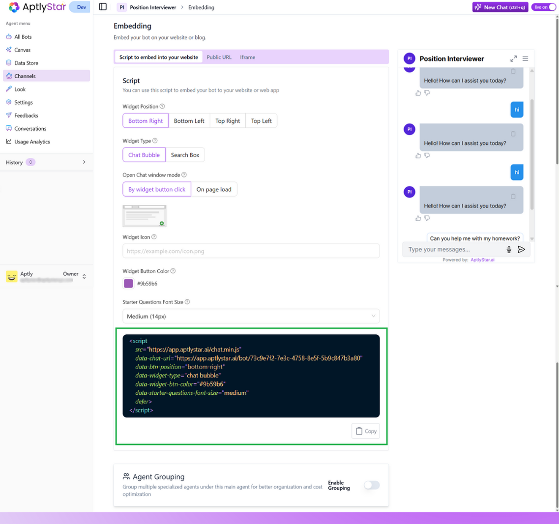 Embed Script