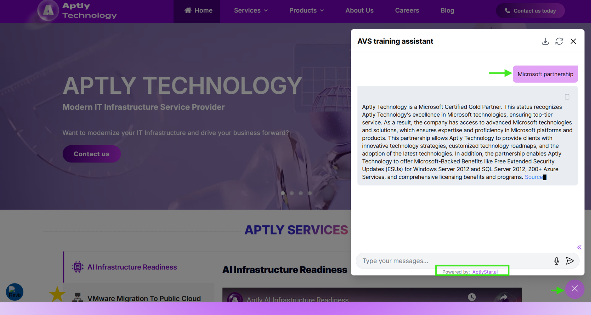 Agent Opened in Website