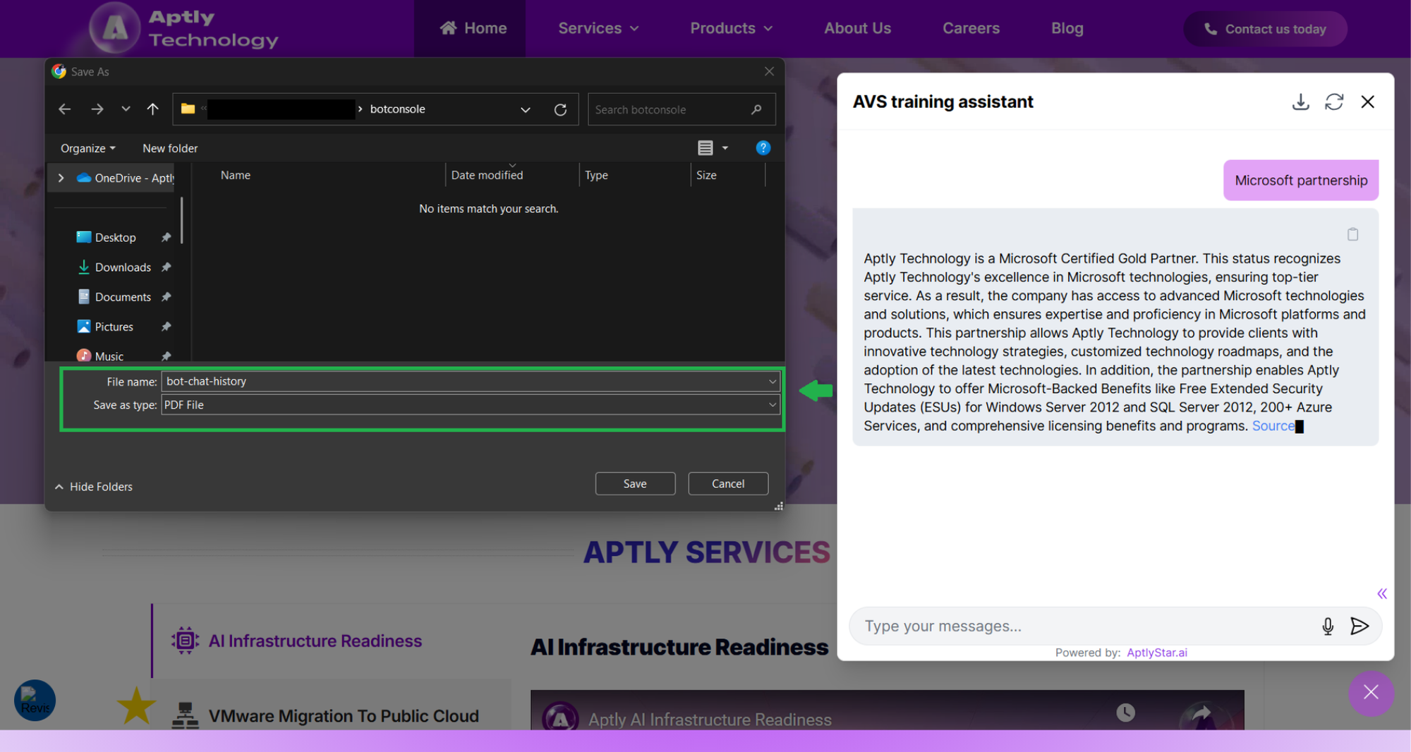 Download Chat History as PDF