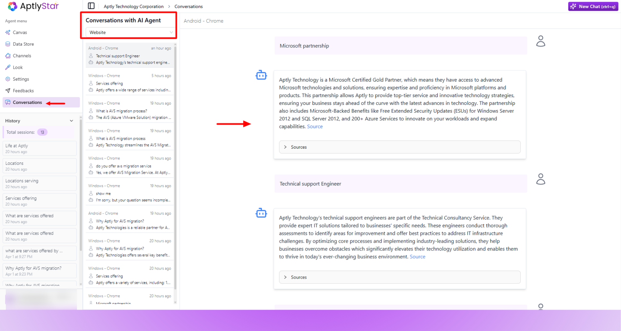 View Chat Logs from Website