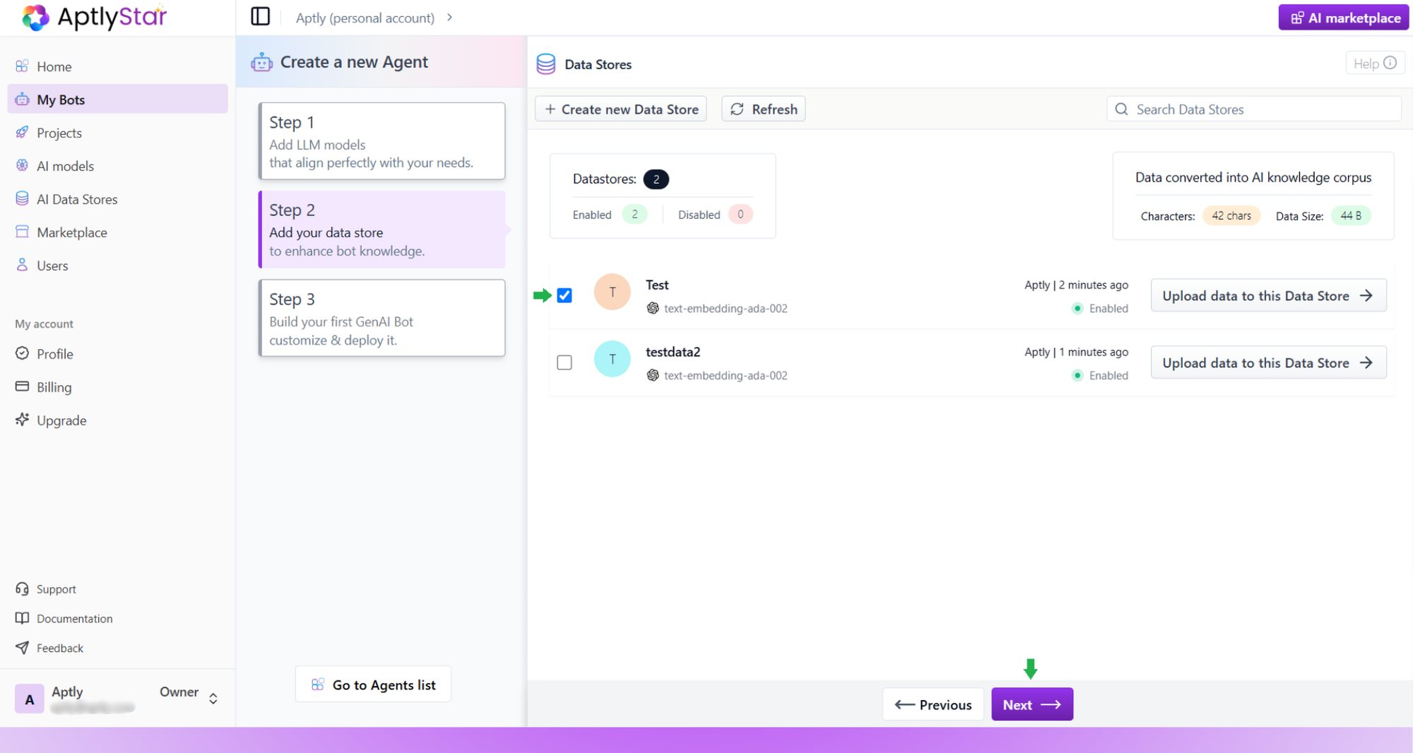 Select Data Store