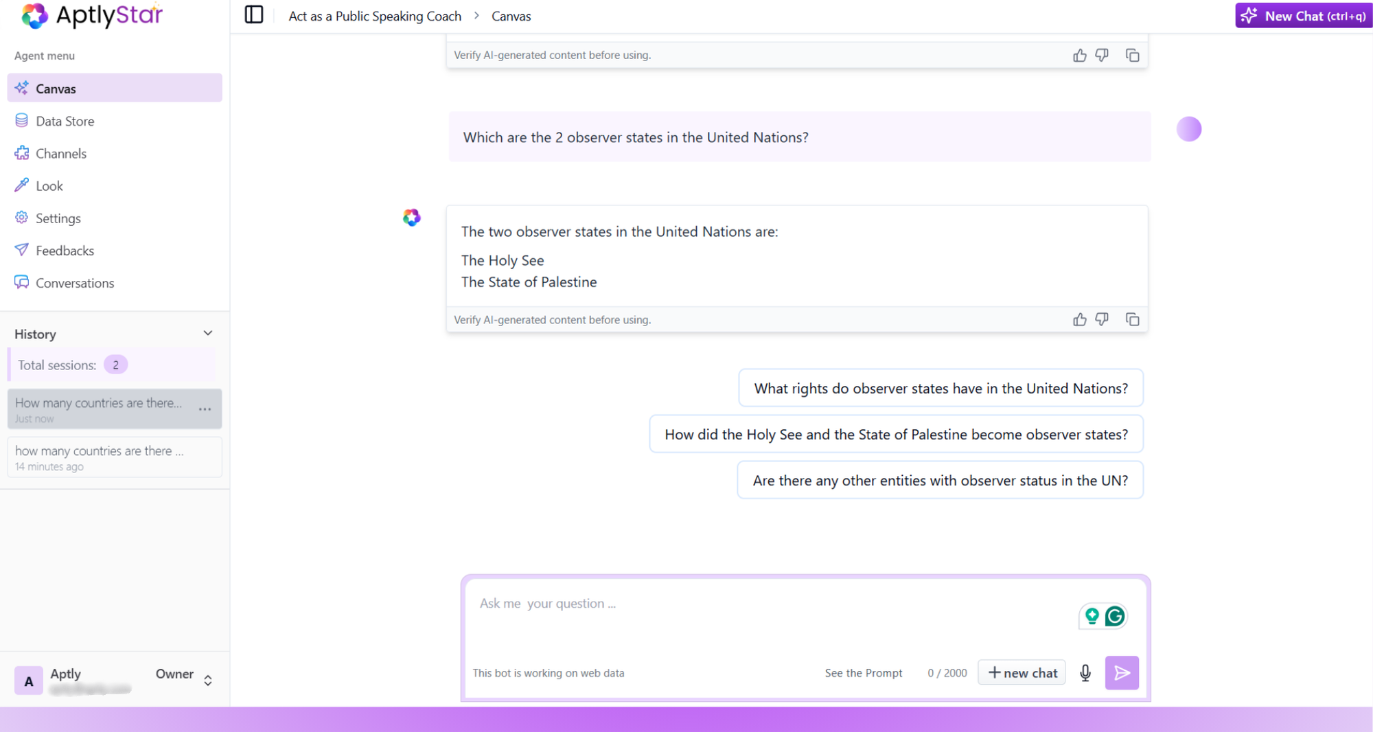 Extended Dialogue Using Suggestions