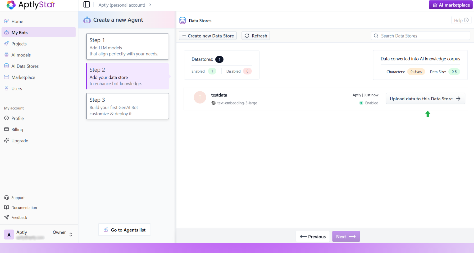 Upload Data Action