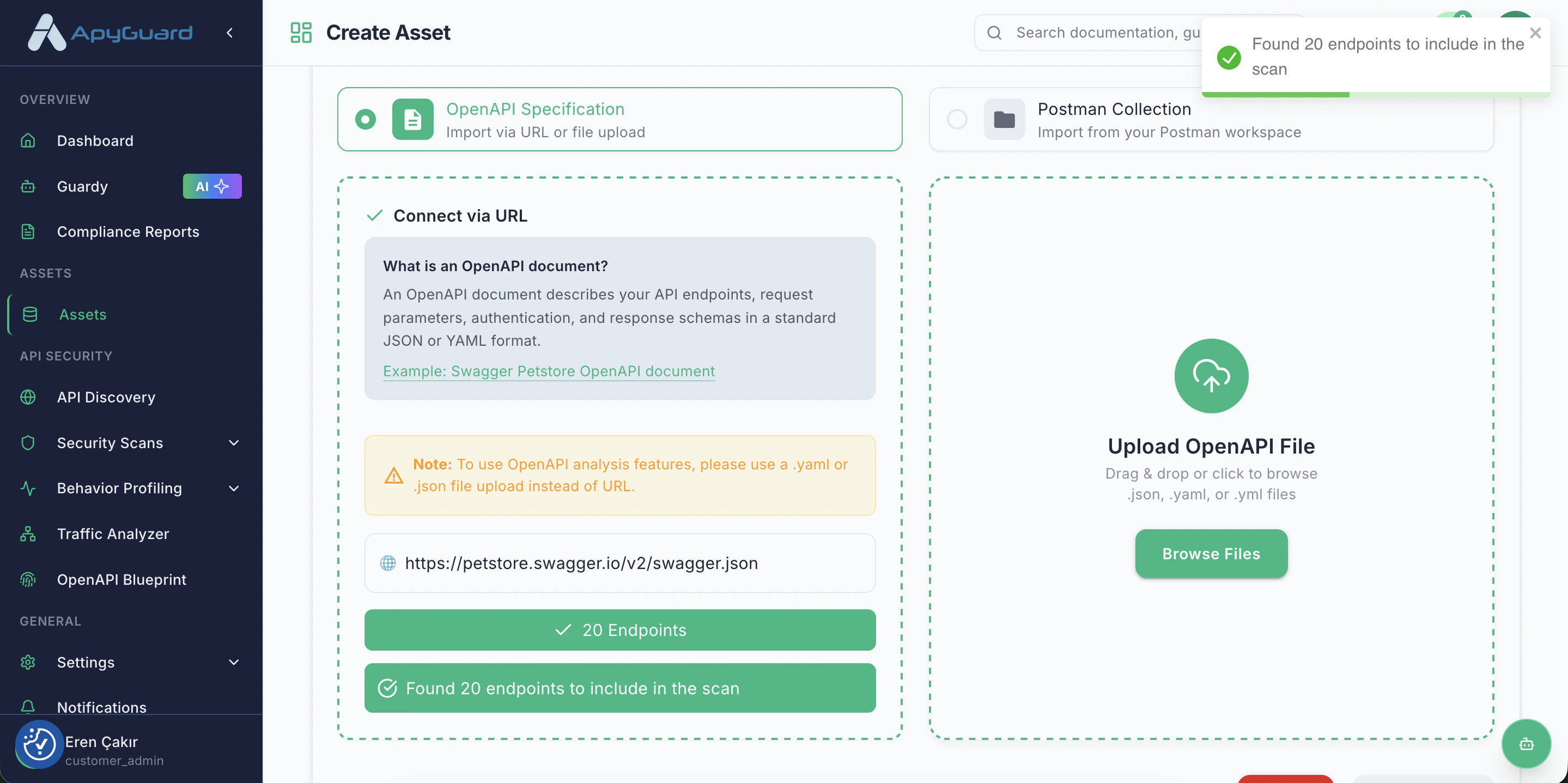 Create Asset Endpoints