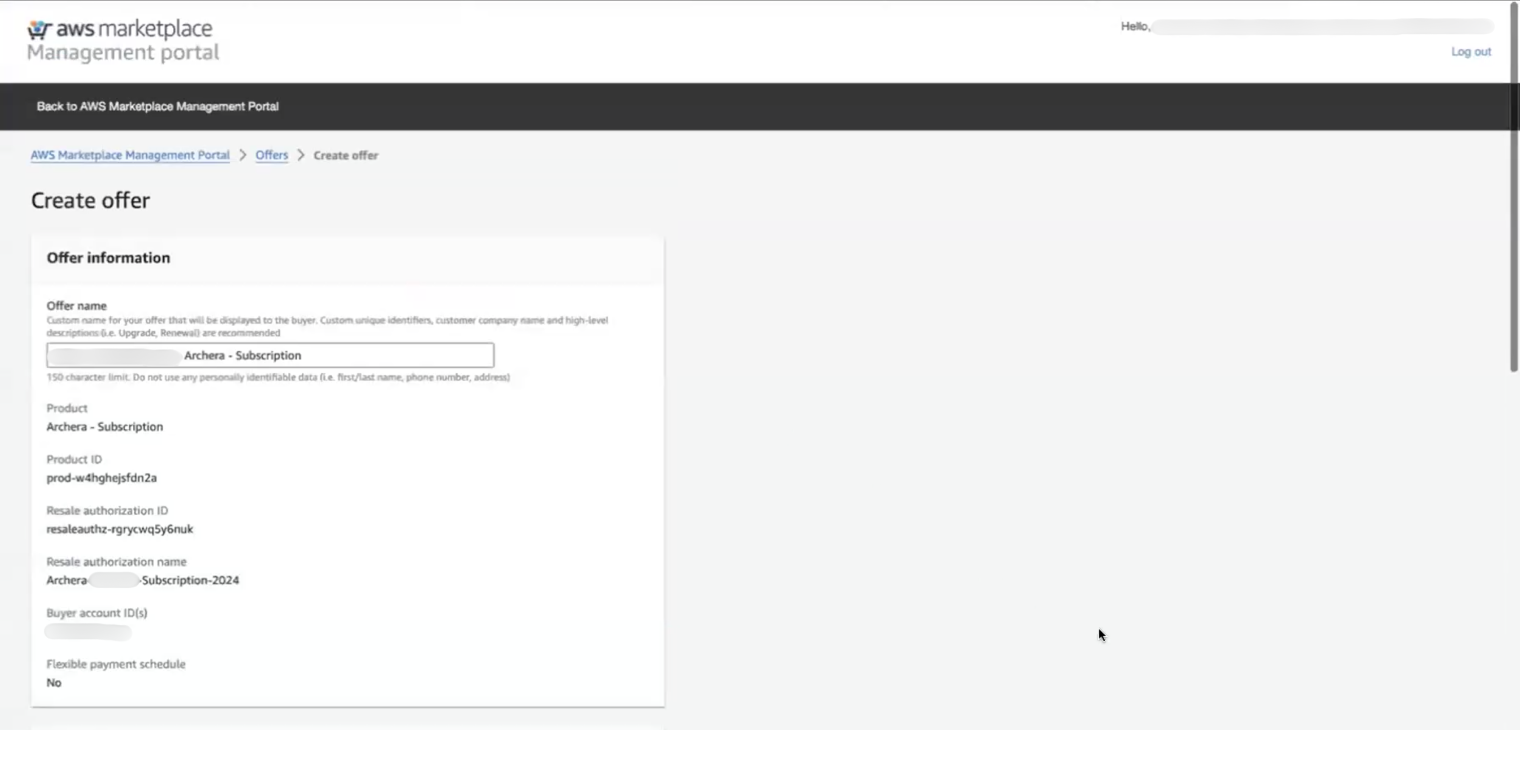 Step 2: Offer Information