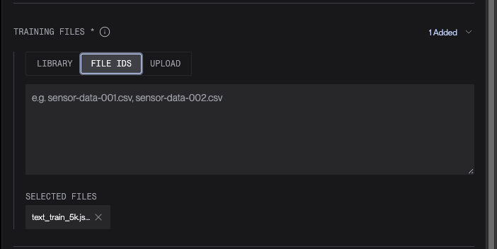 Specifying library files by file ID
