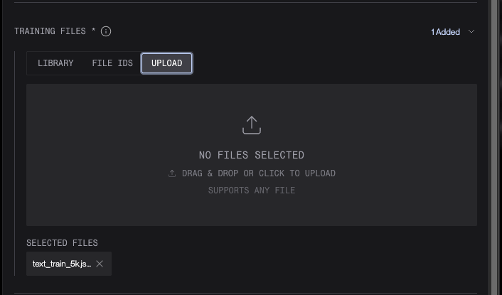 Uploading files to the library