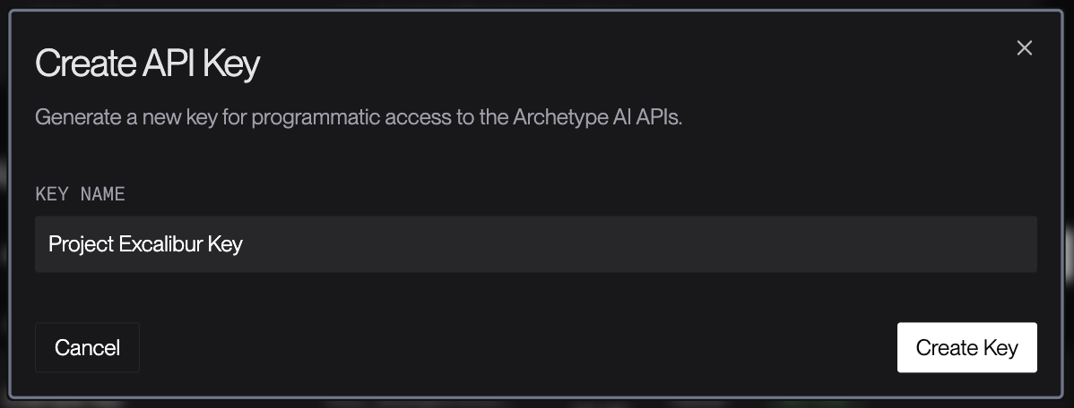 Create an API
key