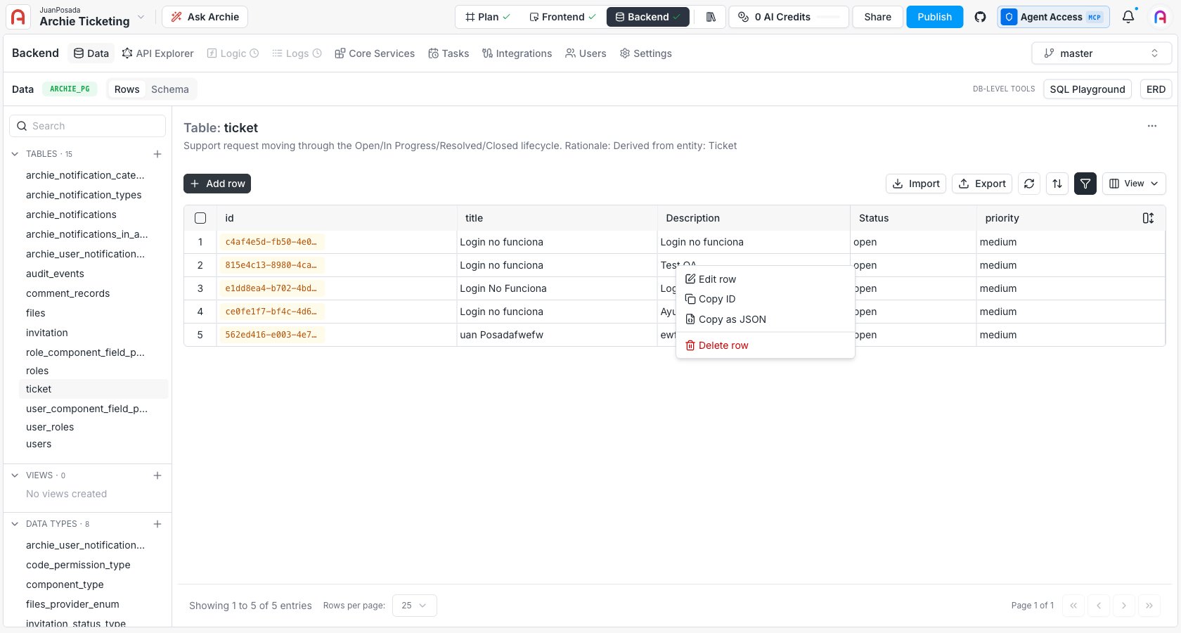 Delete row confirmation in Data Viewer