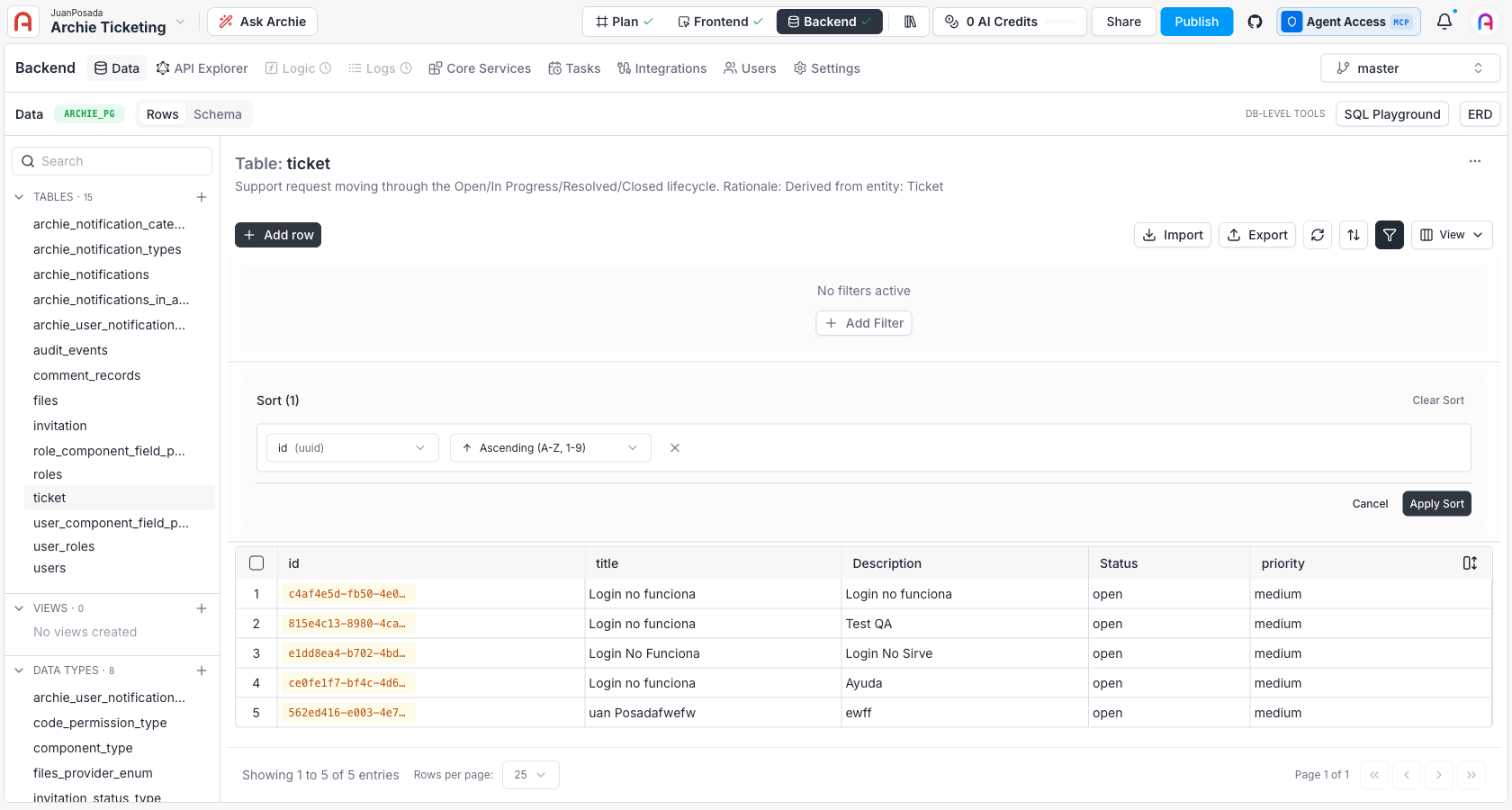 Sort records in Data Viewer