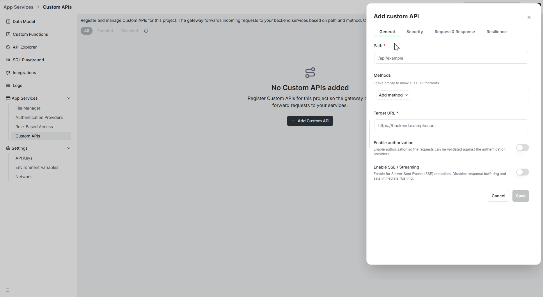 General Configuration Form