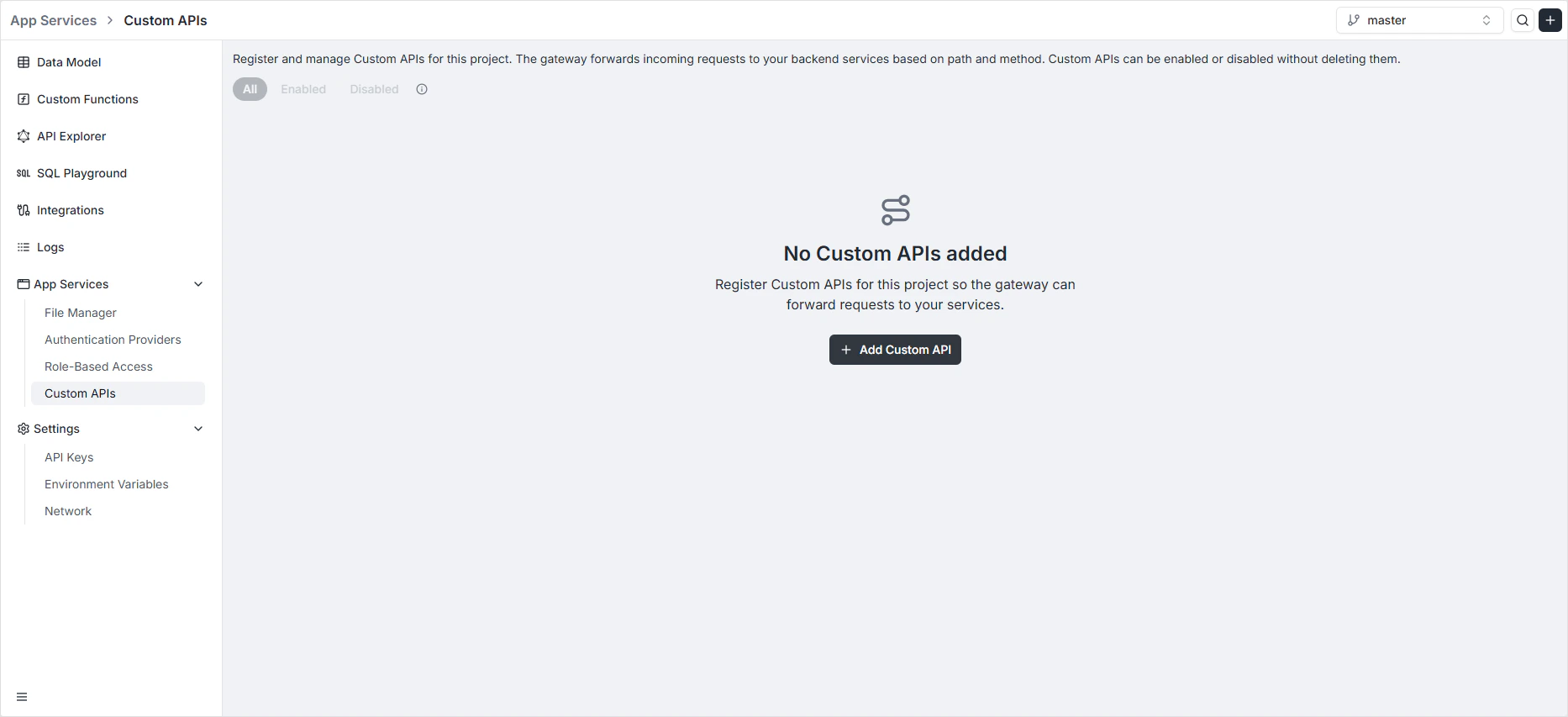 Custom API Gateway overview