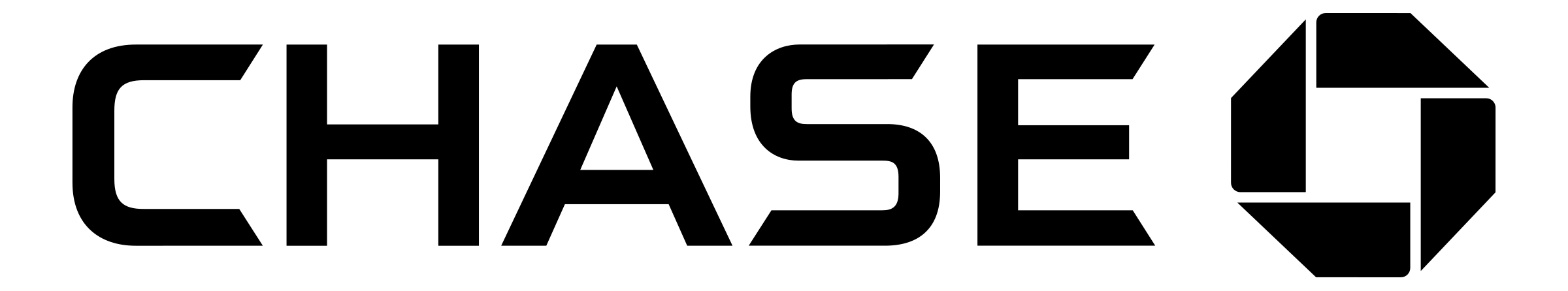 Black Chase logo on transparent background