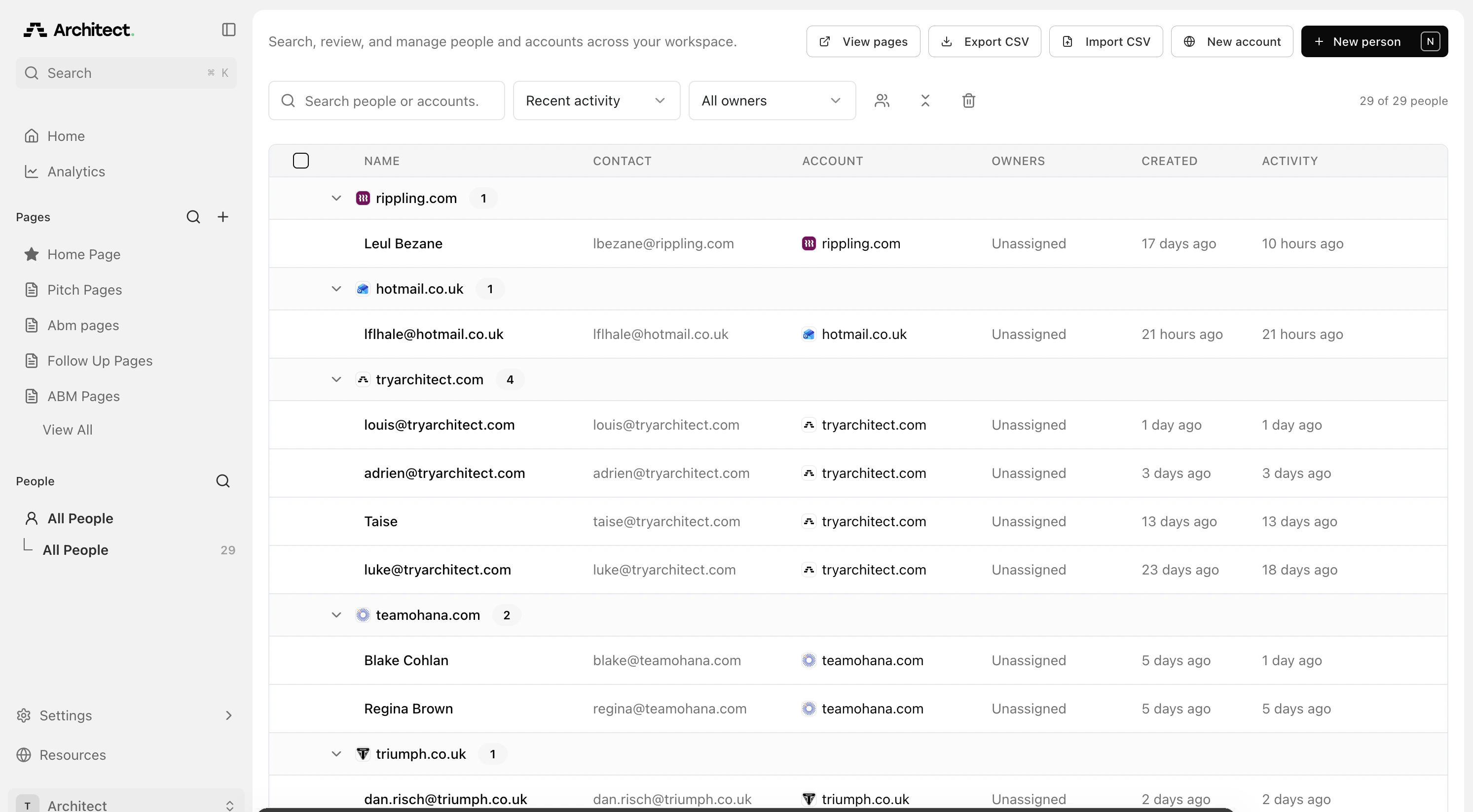 Prospects screenshot