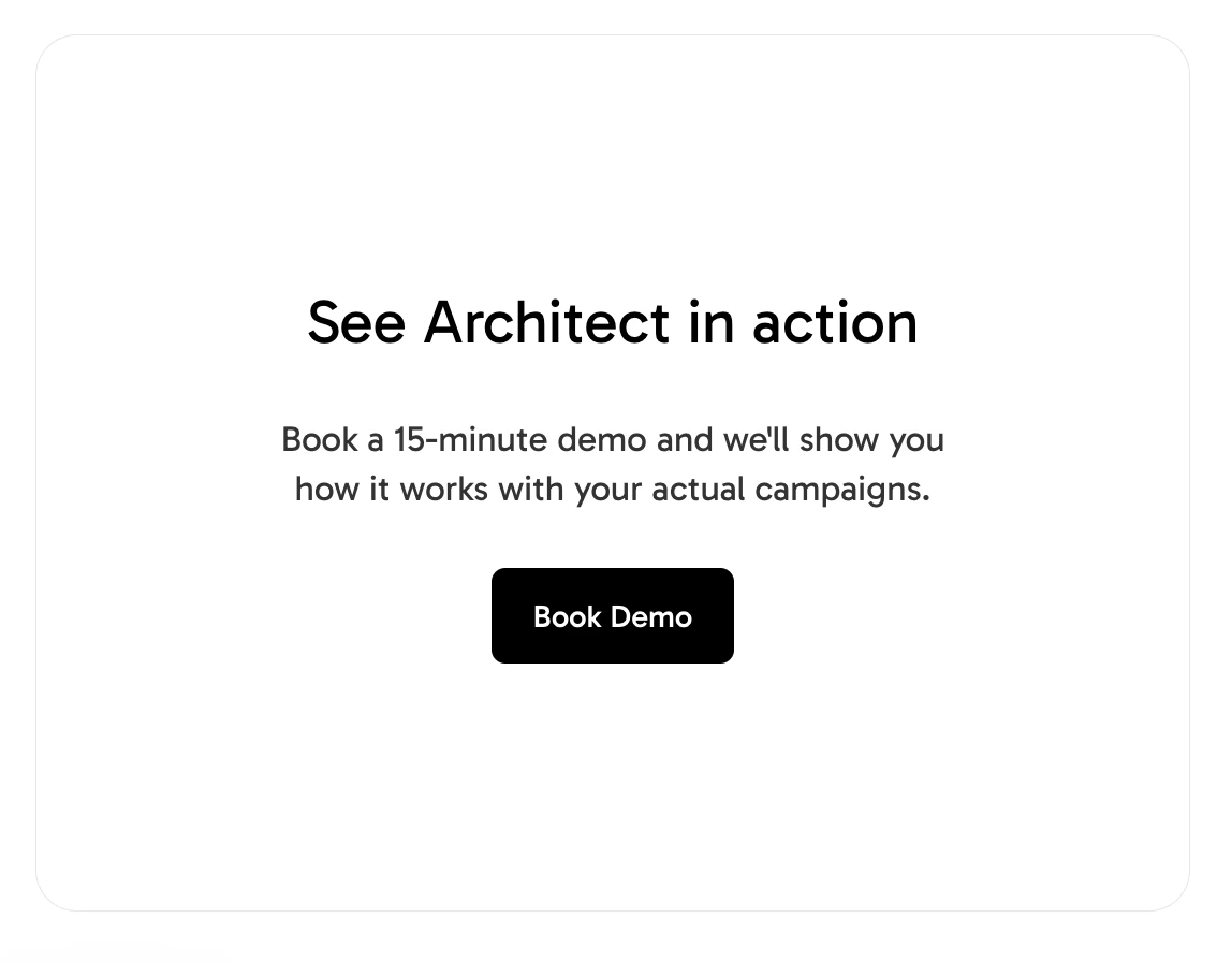 Page setup and call-to-action settings