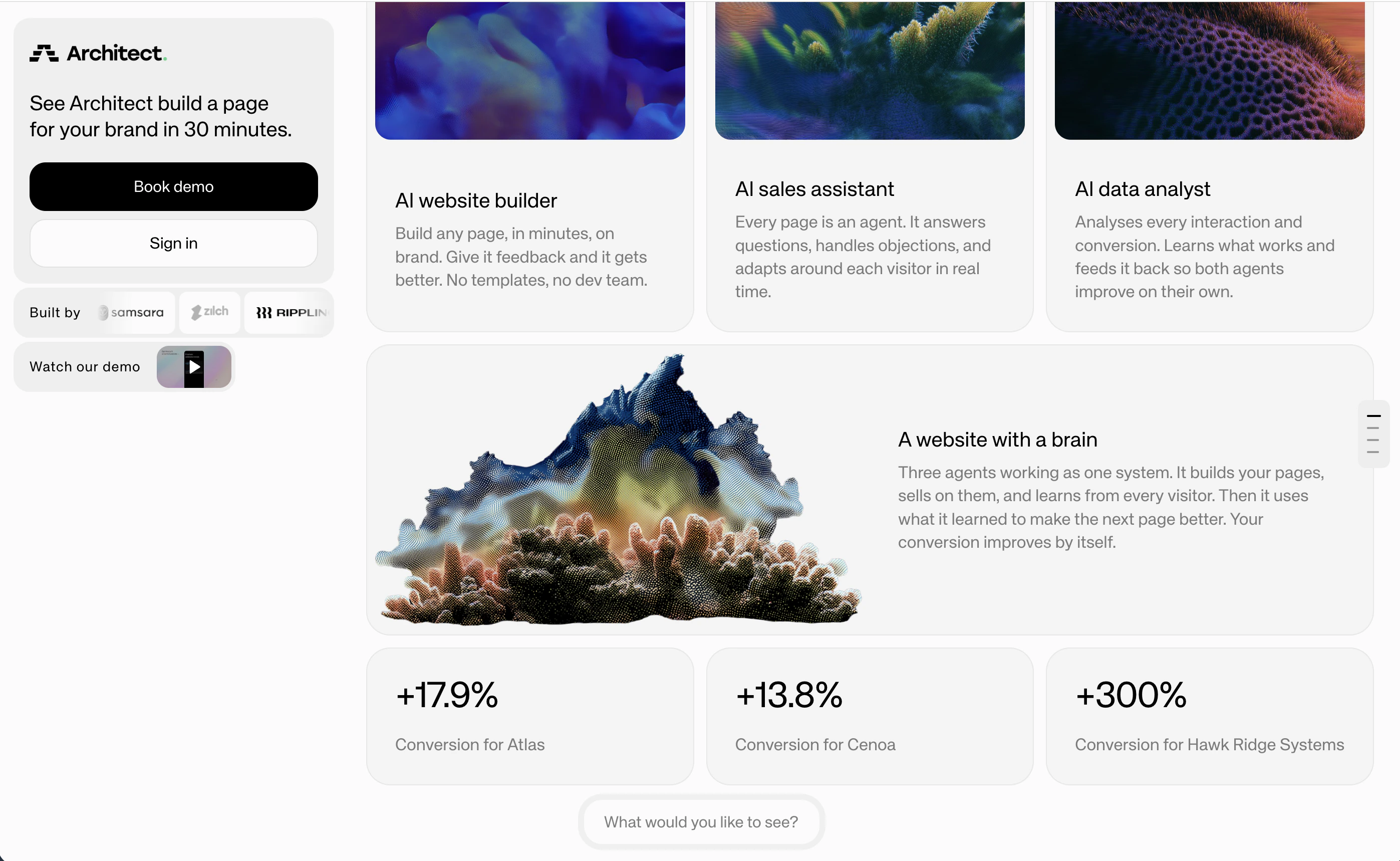 Bento component page layout
