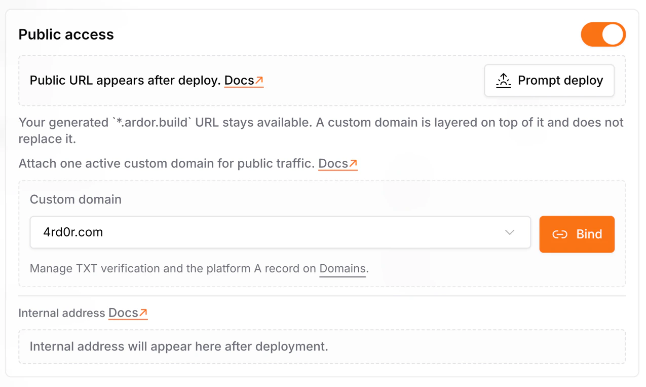 Service Domain Binding