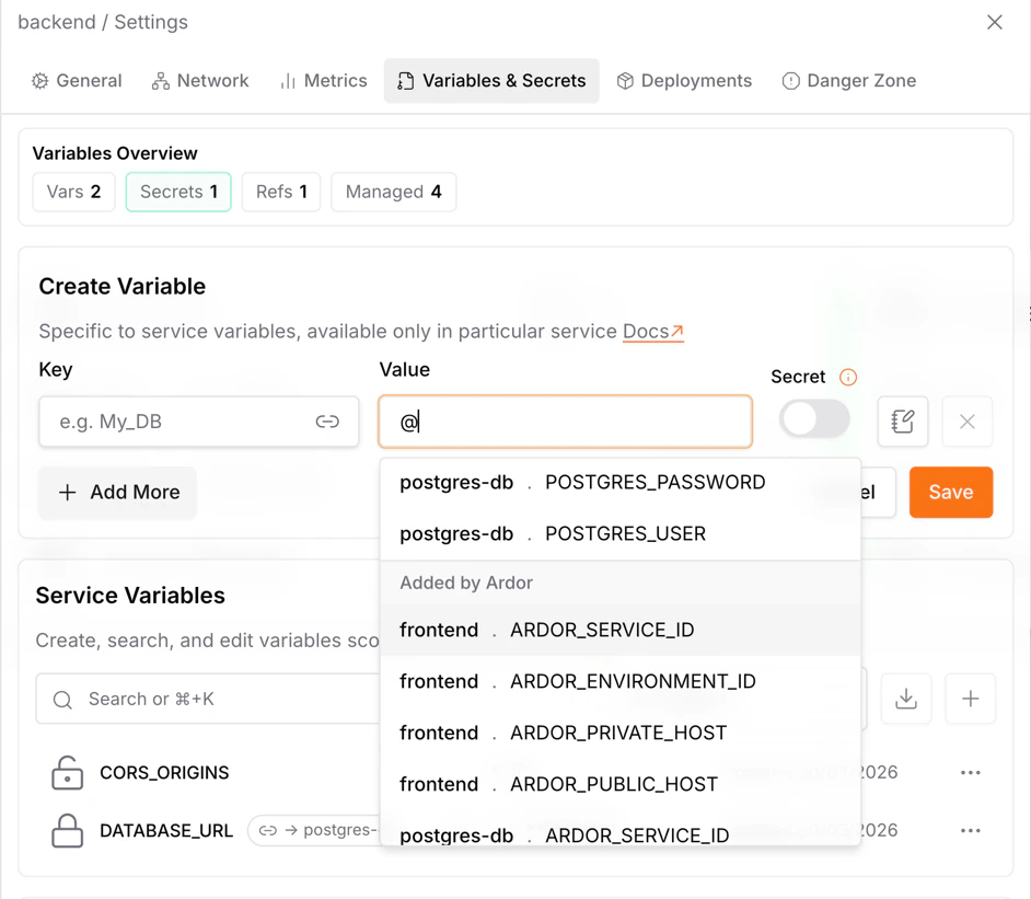 Variable References