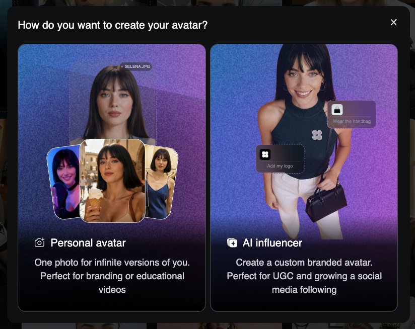 Personal avatar VS AI influencer
