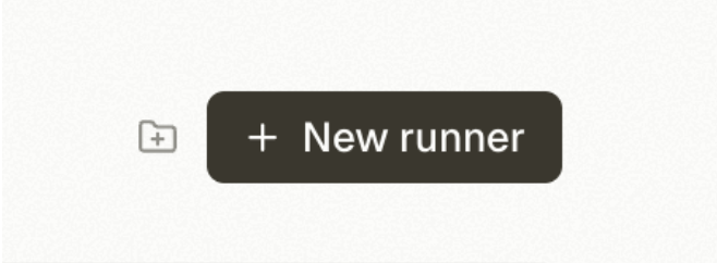 The New runner button on the Runners page