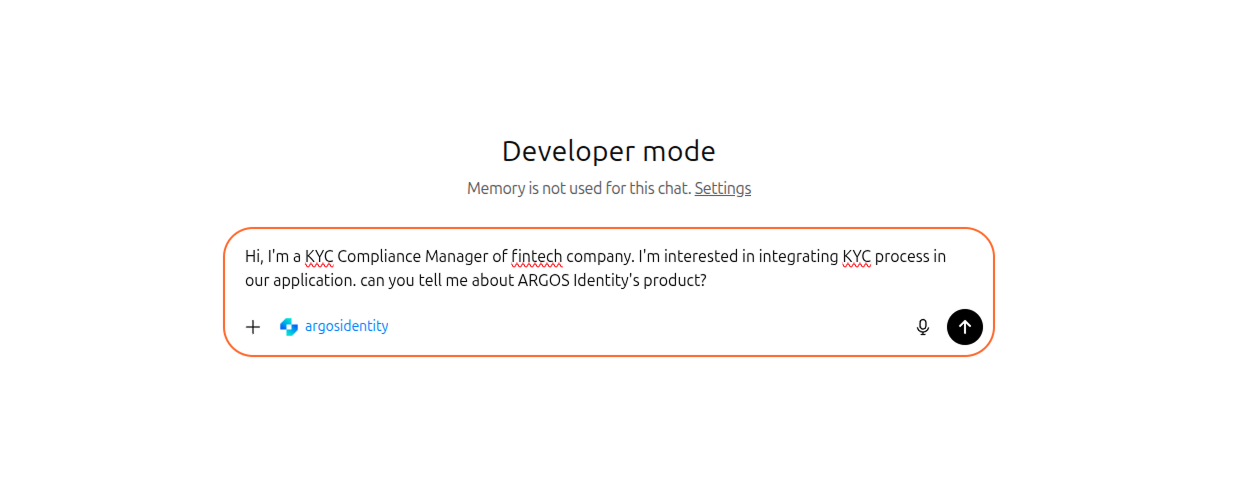 ChatGPT conversation demonstrating an MCP-backed question