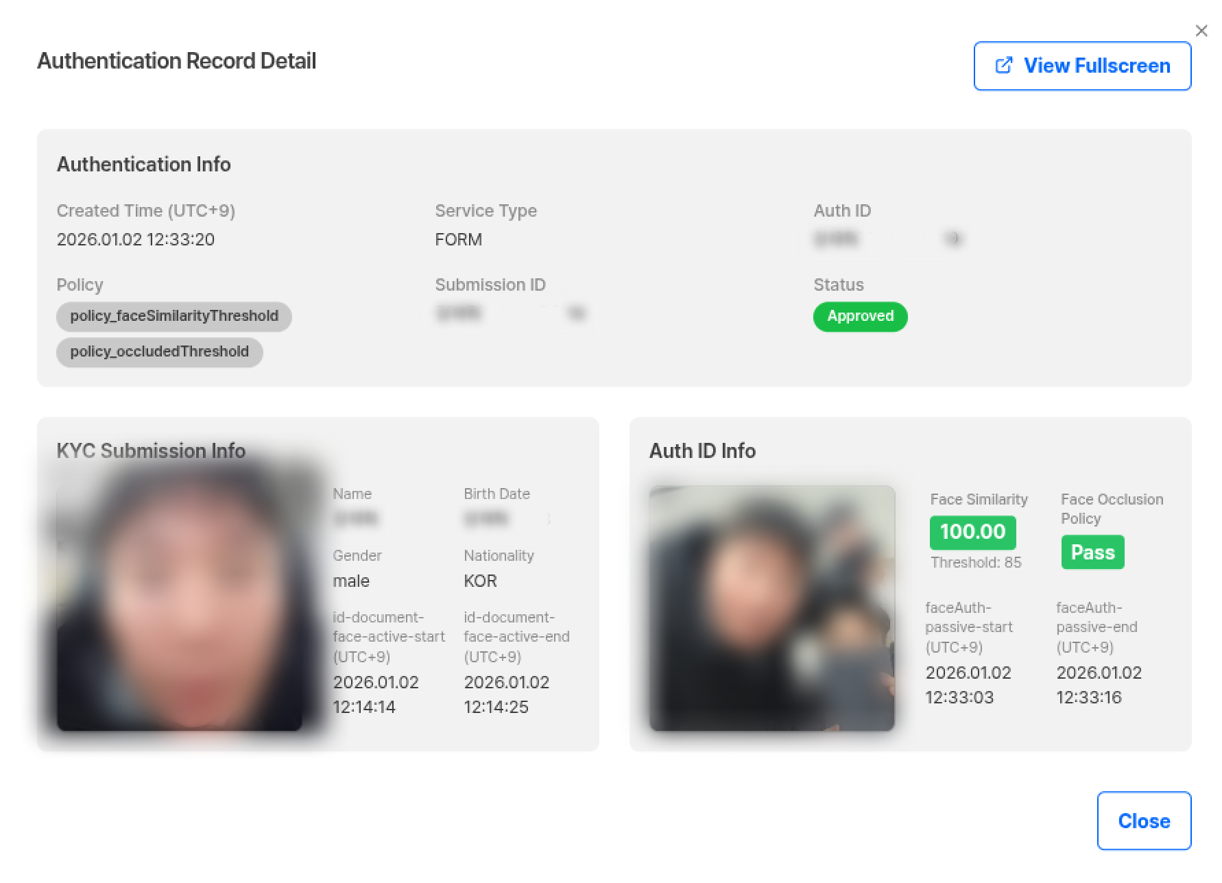 Auth ID dashboard of Add-On project