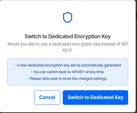 Encryption key issuance