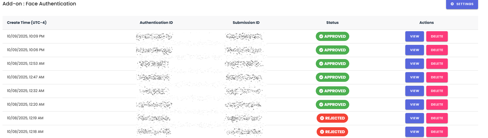 Add-On 프로젝트의 Auth ID 대시보드