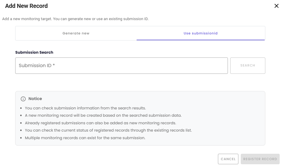 Worklist Management Screen