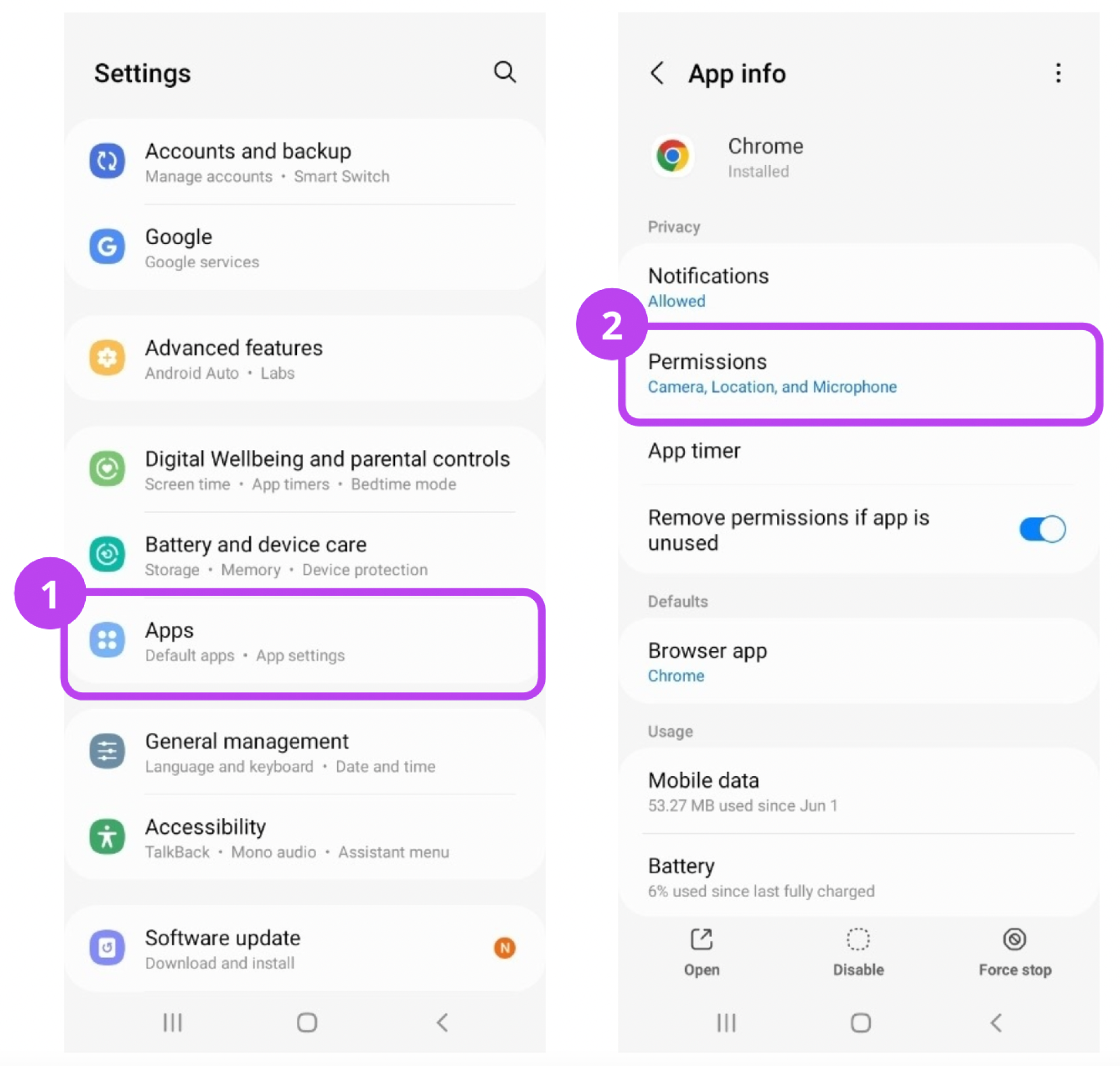 Android 카메라 권한 설정 안내