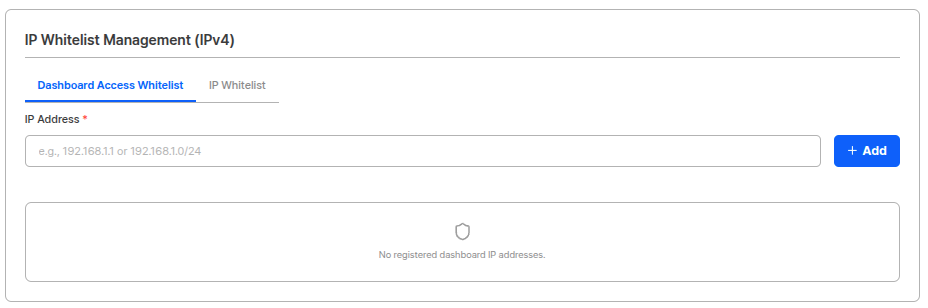 IP whitelist management