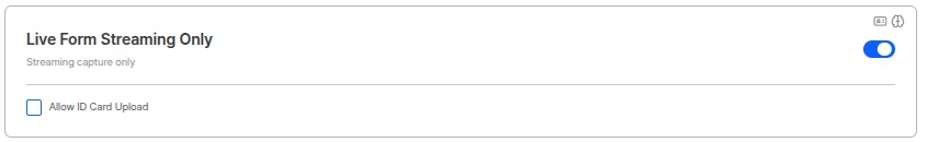 Streaming capture settings