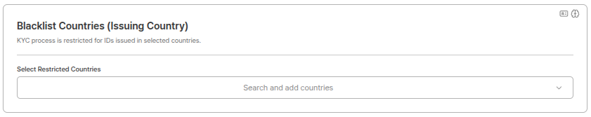 Blacklist country settings
