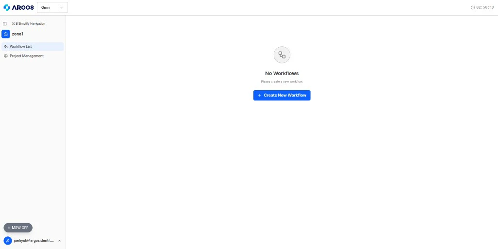 Workflow list empty state