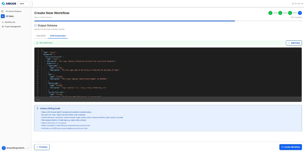 JSON Schema Input with Schema Writing Guide