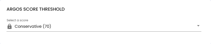 ARGOS Score Threshold Settings