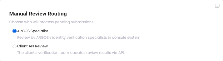 ARGOS Score Threshold Settings