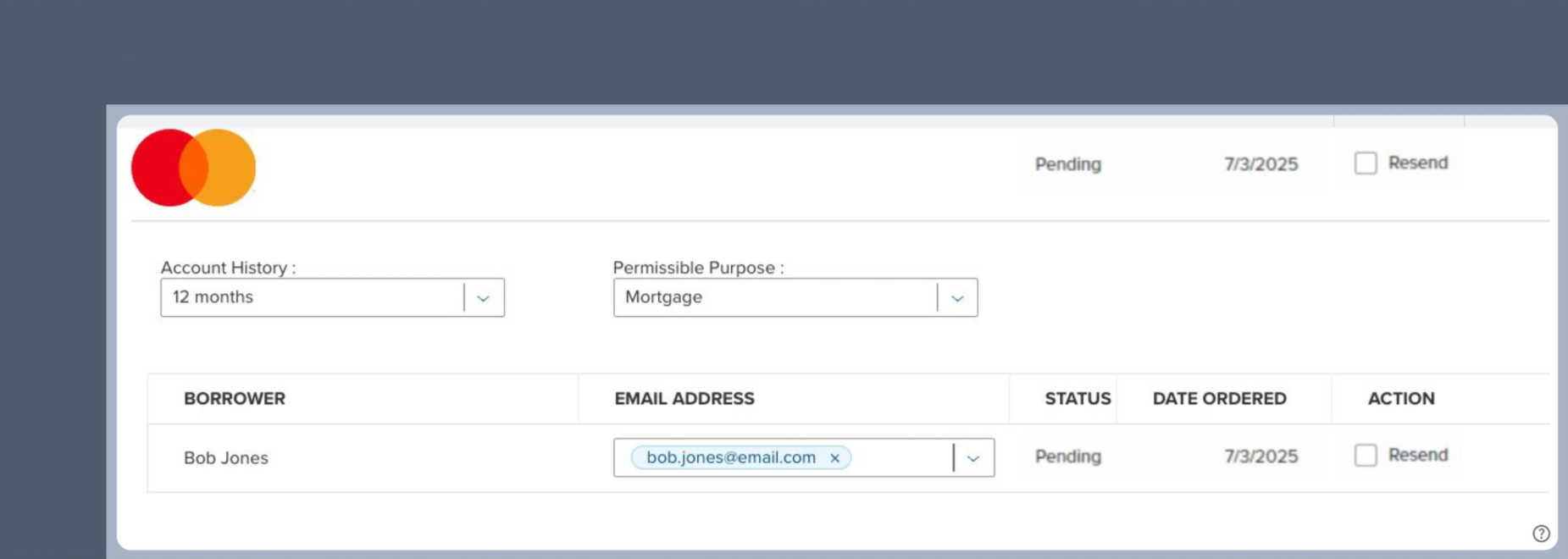 Until a borrower attempts or successfully connects their financial accounts, they will have a pending status.