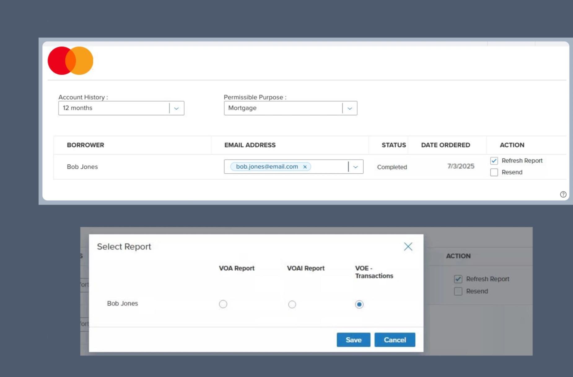 Order additional verification reports including closing verifications of employment in Encompass.