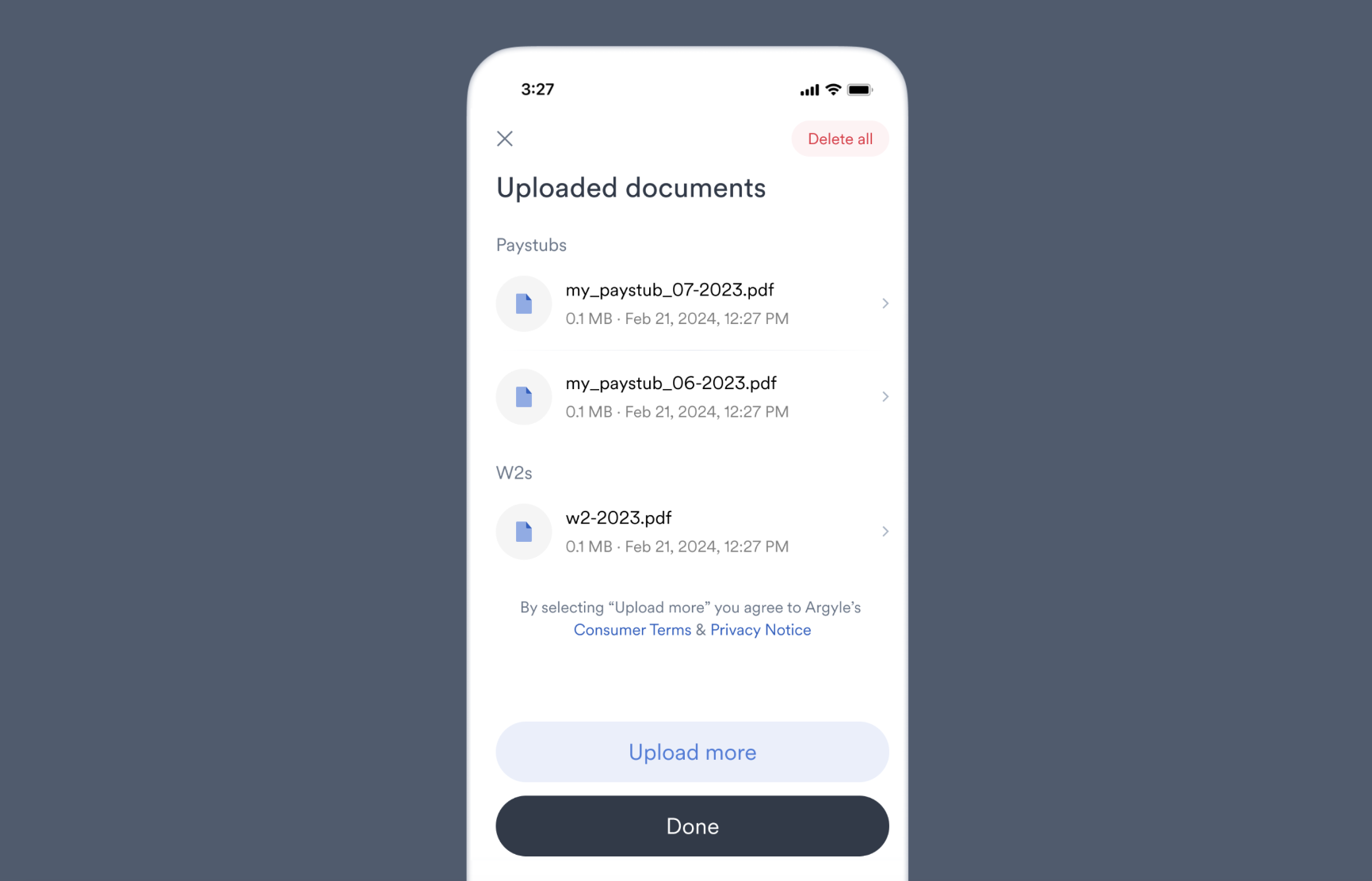 Users can return to Link if you need them to upload additional documents.