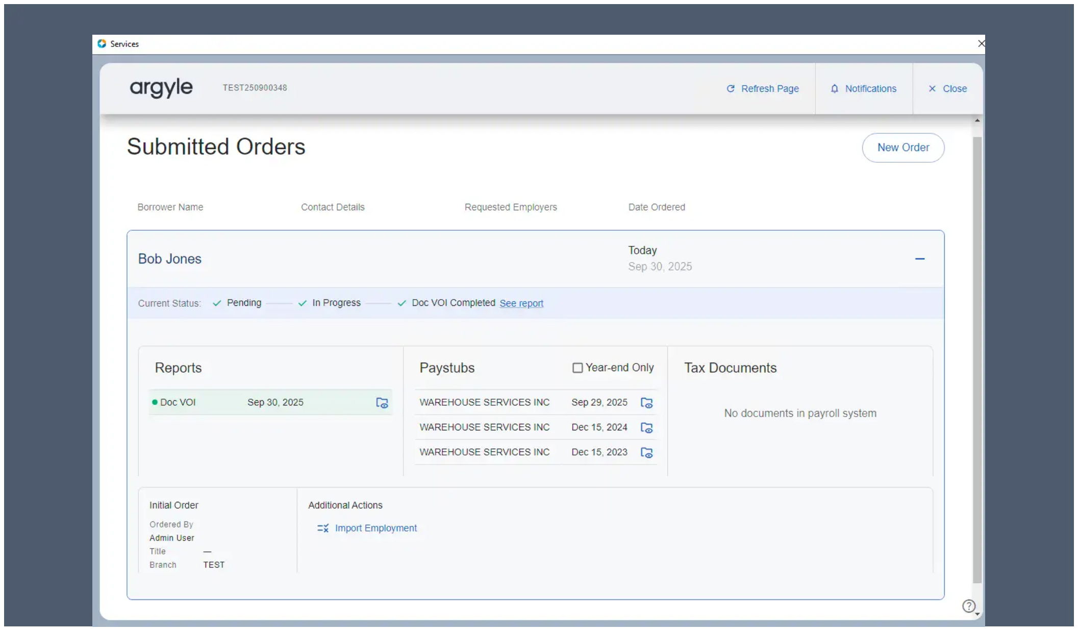 Once the verification is completed, the verification report can be retrieved.