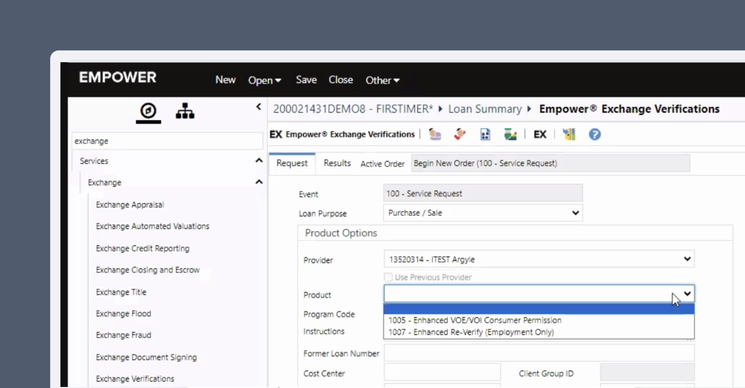 Argyle integrates with the Empower LOS platform for income and employment verification ordering.
